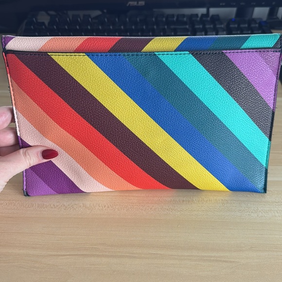 Rainbow Striped Clutch/Cross Body Bag - Picture 4 of 10